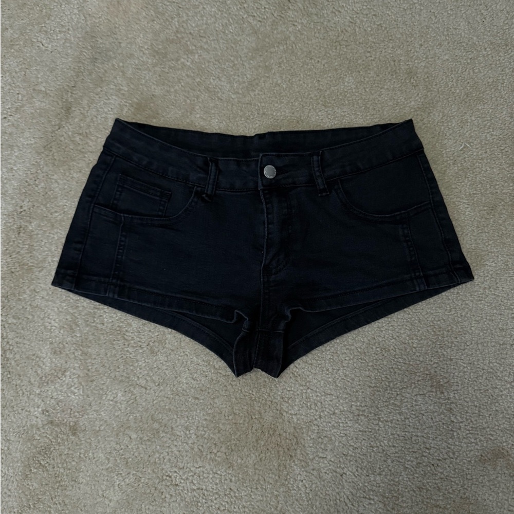 Classic Black Denim Women's Shorts